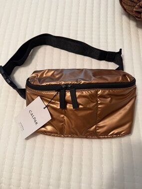 Calpak Luka Metallic Bronze/rose gold  Belt Bag